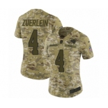 Women's Nike Los Angeles Rams #4 Greg Zuerlein Limited Camo 2018 Salute to Service NFL Jersey