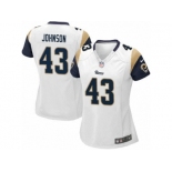 Women's Nike Los Angeles Rams #43 John Johnson Limited White NFL Jersey