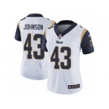 Women's Nike Los Angeles Rams #43 John Johnson Vapor Untouchable Limited White NFL Jersey