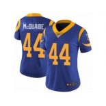 Women's Nike Los Angeles Rams #44 Jacob McQuaide Vapor Untouchable Limited Royal Blue Alternate NFL Jersey