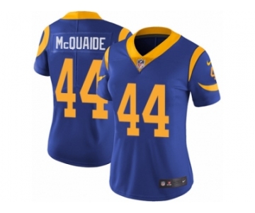 Women's Nike Los Angeles Rams #44 Jacob McQuaide Vapor Untouchable Limited Royal Blue Alternate NFL Jersey