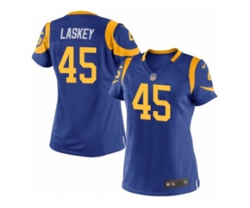 Women's Nike Los Angeles Rams #45 Zach Laskey Limited Royal Blue Alternate NFL Jersey