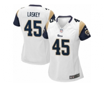 Women's Nike Los Angeles Rams #45 Zach Laskey Limited White NFL Jersey