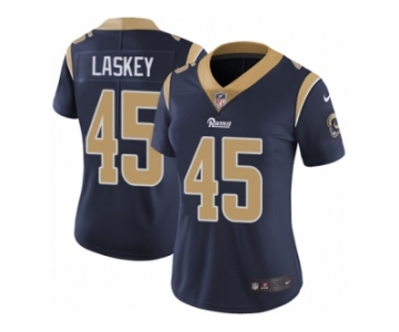 Women's Nike Los Angeles Rams #45 Zach Laskey Vapor Untouchable Limited Navy Blue Team Color NFL Jersey