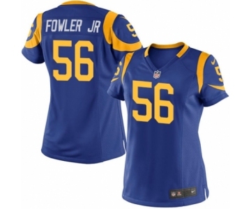 Women's Nike Los Angeles Rams #56 Dante Fowler Jr Game Royal Blue Alternate NFL Jersey