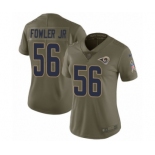 Women's Nike Los Angeles Rams #56 Dante Fowler Jr Limited Olive 2017 Salute to Service NFL Jersey