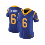 Women's Nike Los Angeles Rams #6 Johnny Hekker Vapor Untouchable Limited Royal Blue Alternate NFL Jersey