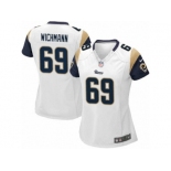 Women's Nike Los Angeles Rams #69 Cody Wichmann Limited White NFL Jersey