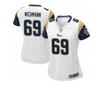 Women's Nike Los Angeles Rams #69 Cody Wichmann Limited White NFL Jersey