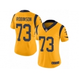 Women's Nike Los Angeles Rams #73 Greg Robinson Limited Gold Rush NFL Jersey