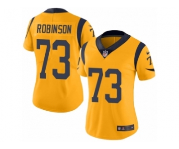 Women's Nike Los Angeles Rams #73 Greg Robinson Limited Gold Rush NFL Jersey