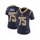 Women's Nike Los Angeles Rams #75 Deacon Jones Vapor Untouchable Limited Navy Blue Team Color NFL Jersey