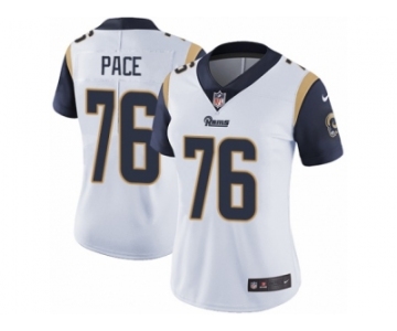 Women's Nike Los Angeles Rams #76 Orlando Pace Vapor Untouchable Limited White NFL Jersey