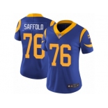 Women's Nike Los Angeles Rams #76 Rodger Saffold Vapor Untouchable Limited Royal Blue Alternate NFL Jersey