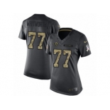 Women's Nike Los Angeles Rams #77 Andrew Whitworth Limited Black 2016 Salute to Service NFL Jersey