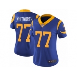 Women's Nike Los Angeles Rams #77 Andrew Whitworth Vapor Untouchable Limited Royal Blue Alternate NFL Jersey