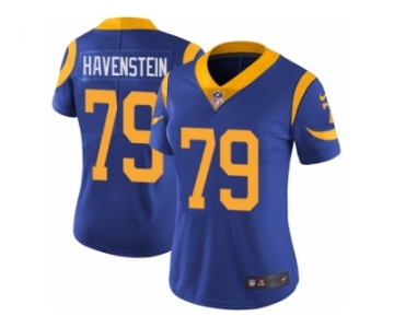 Women's Nike Los Angeles Rams #79 Rob Havenstein Vapor Untouchable Limited Royal Blue Alternate NFL Jersey