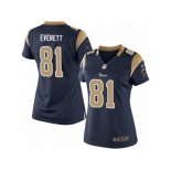 Women's Nike Los Angeles Rams #81 Gerald Everett Limited Navy Blue Team Color NFL Jersey