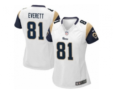 Women's Nike Los Angeles Rams #81 Gerald Everett Limited White NFL Jersey