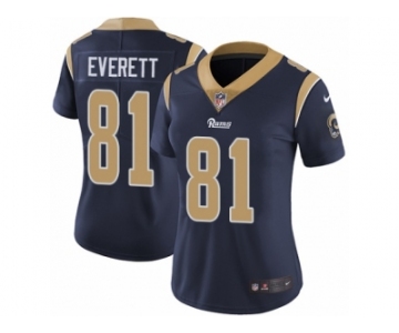 Women's Nike Los Angeles Rams #81 Gerald Everett Vapor Untouchable Limited Navy Blue Team Color NFL Jersey