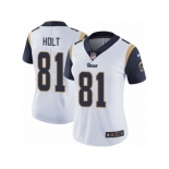 Women's Nike Los Angeles Rams #81 Torry Holt Vapor Untouchable Limited White NFL Jersey