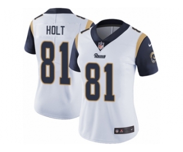 Women's Nike Los Angeles Rams #81 Torry Holt Vapor Untouchable Limited White NFL Jersey