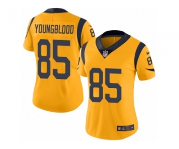 Women's Nike Los Angeles Rams #85 Jack Youngblood Limited Gold Rush NFL Jersey