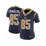 Women's Nike Los Angeles Rams #85 Jack Youngblood Vapor Untouchable Limited Navy Blue Team Color NFL Jersey