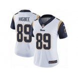 Women's Nike Los Angeles Rams #89 Tyler Higbee Vapor Untouchable Limited White NFL Jersey