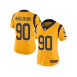 Women's Nike Los Angeles Rams #90 Michael Brockers Limited Gold Rush NFL Jersey