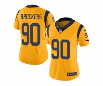 Women's Nike Los Angeles Rams #90 Michael Brockers Limited Gold Rush NFL Jersey