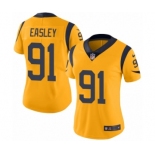 Women's Nike Los Angeles Rams #91 Dominique Easley Limited Gold Rush Vapor Untouchable NFL Jersey