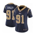 Women's Nike Los Angeles Rams #91 Dominique Easley Navy Blue Team Color Vapor Untouchable Limited Player NFL Jersey