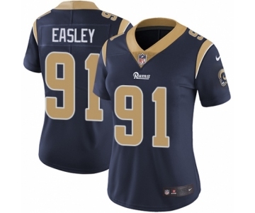 Women's Nike Los Angeles Rams #91 Dominique Easley Navy Blue Team Color Vapor Untouchable Limited Player NFL Jersey