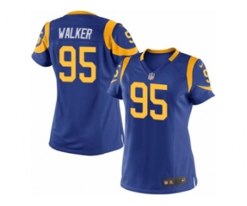 Women's Nike Los Angeles Rams #95 Tyrunn Walker Limited Royal Blue Alternate NFL Jersey