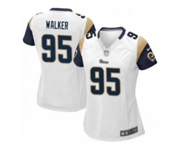 Women's Nike Los Angeles Rams #95 Tyrunn Walker Limited White NFL Jersey