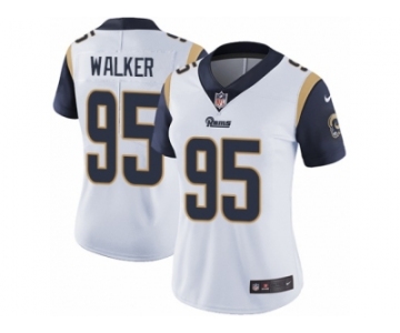 Women's Nike Los Angeles Rams #95 Tyrunn Walker Vapor Untouchable Limited White NFL Jersey