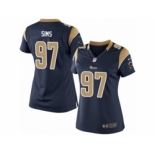 Women's Nike Los Angeles Rams #97 Eugene Sims Limited Navy Blue Team Color NFL Jersey