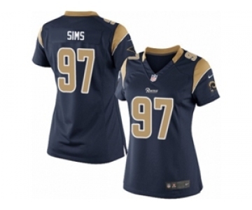 Women's Nike Los Angeles Rams #97 Eugene Sims Limited Navy Blue Team Color NFL Jersey