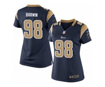 Women's Nike Los Angeles Rams #98 Connor Barwin Limited Navy Blue Team Color NFL Jersey