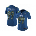 Women's Nike Los Angeles Rams #99 Aaron Donald Limited Blue 2017 Pro Bowl NFL Jersey