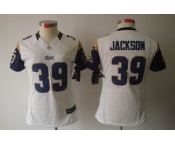 nike women nfl jerseys st. louis rams #39 jackson white[nike limited]