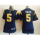 nike women nfl jerseys st. louis rams #5 foles dk.blue[nike]