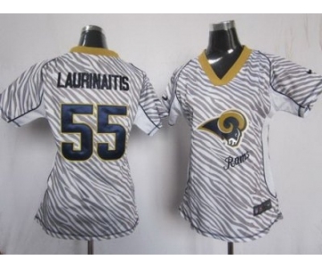 nike women nfl jerseys st. louis rams #55 laurinaitis [fem fan zebra]