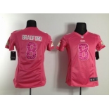 nike women nfl jerseys st. louis rams #8 bradford pink[nike]