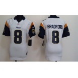 nike women nfl jerseys st louis rams #8 sam bradford white[nike]