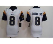 nike women nfl jerseys st louis rams #8 sam bradford white[nike]