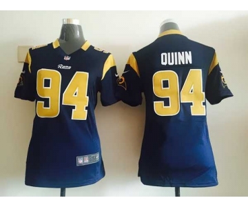 nike women nfl jerseys st. louis rams #94 quinn blue[nike]