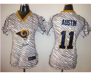 nike women nfl jerseys st.louis rams #11 austin[fem fan zebra]