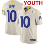 Youth Los Angeles Rams #10 Cooper Kupp 2020 Bone Vapor Limited Stitched NFL Jersey